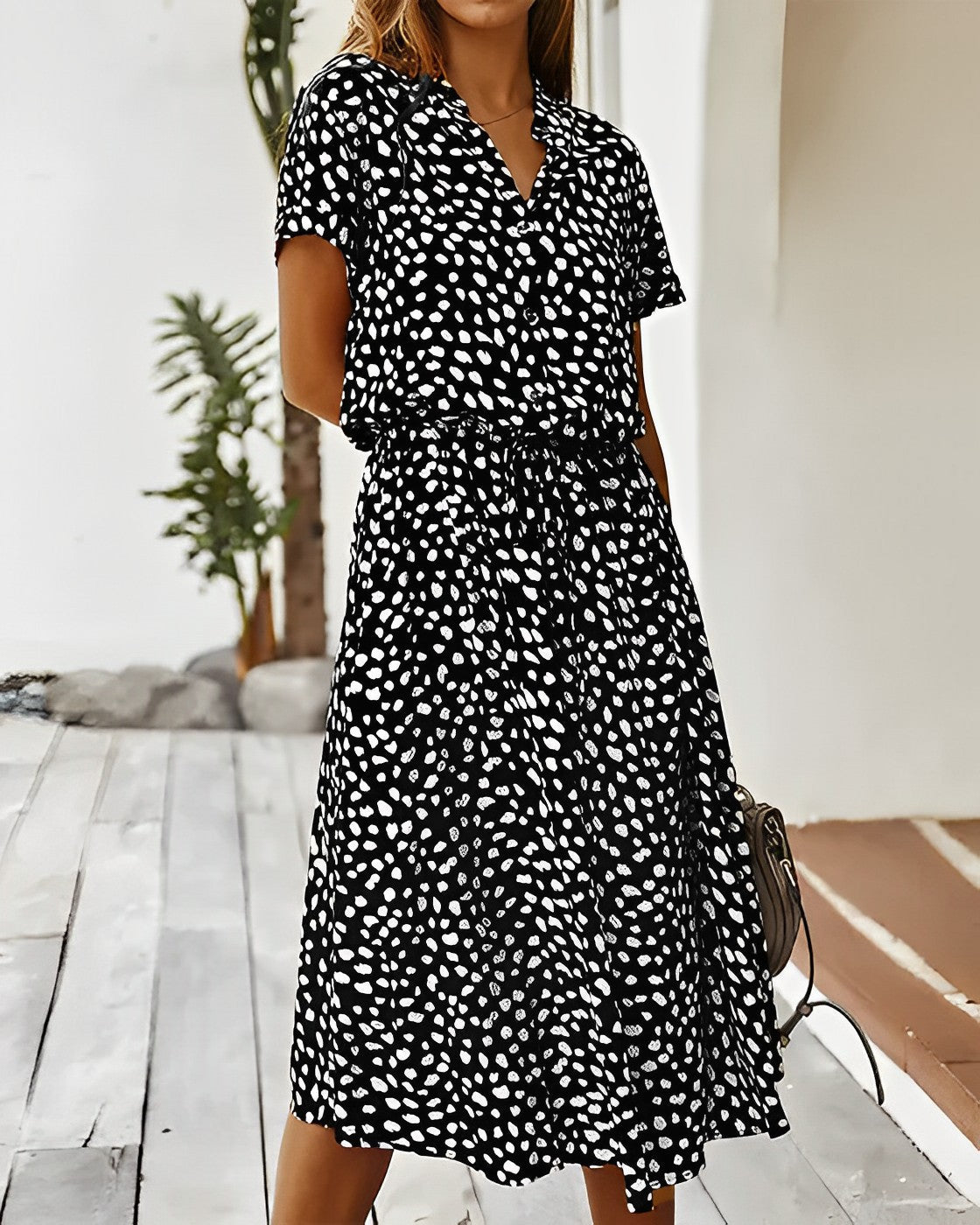 LP | Abito colorato con stampa leopardata
