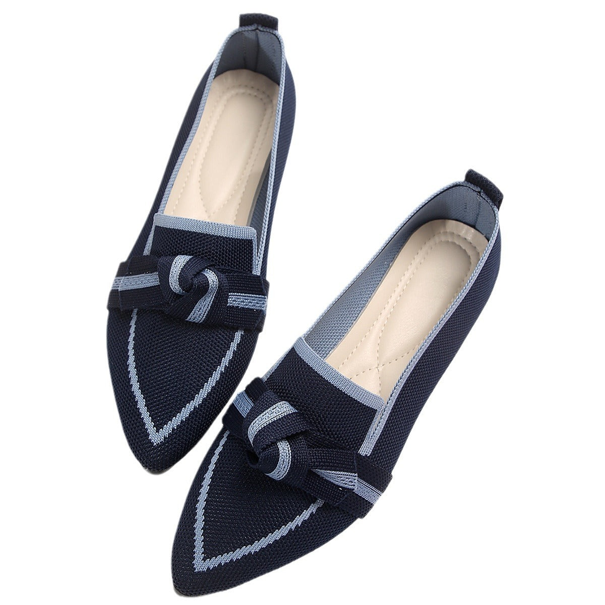 LP | Moda a punta con fiocco scarpe piatte