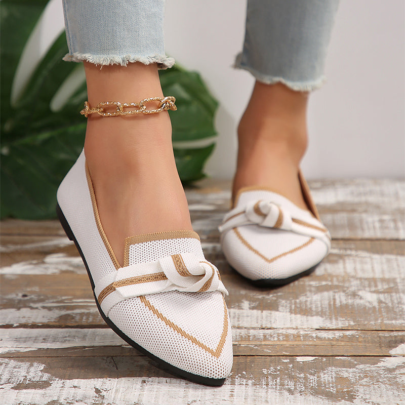 LP | Moda a punta con fiocco scarpe piatte