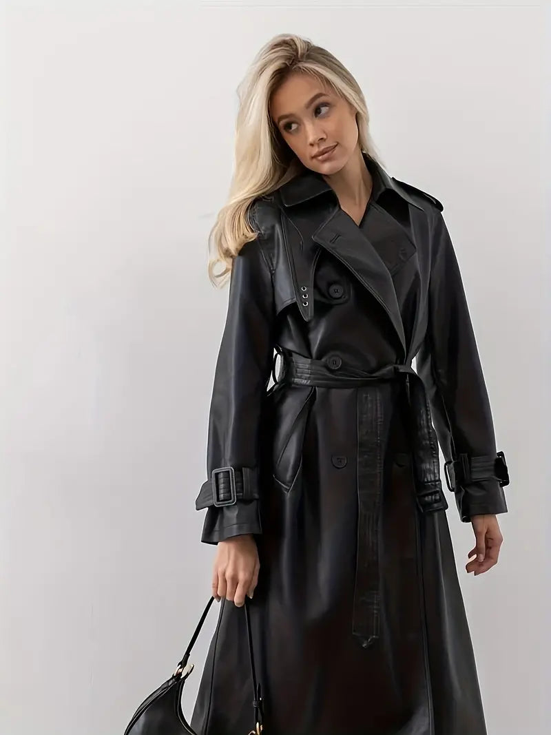 LP | Trench in pelle con cintura
