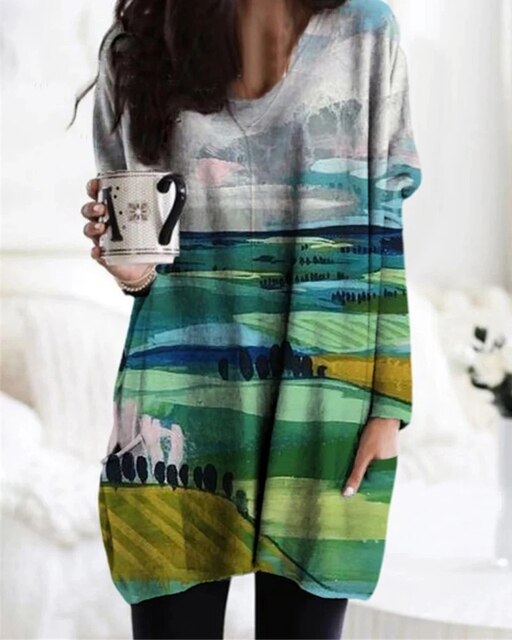 LP | Maglia rilassata con stampa chevron