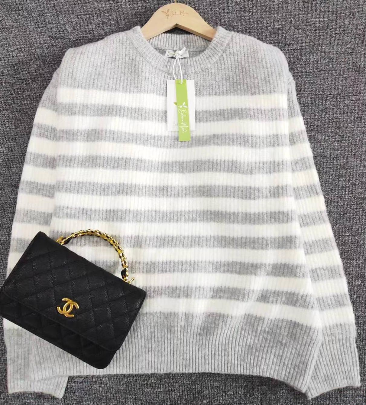 LP |Maglia a righe chic a maniche lunghe