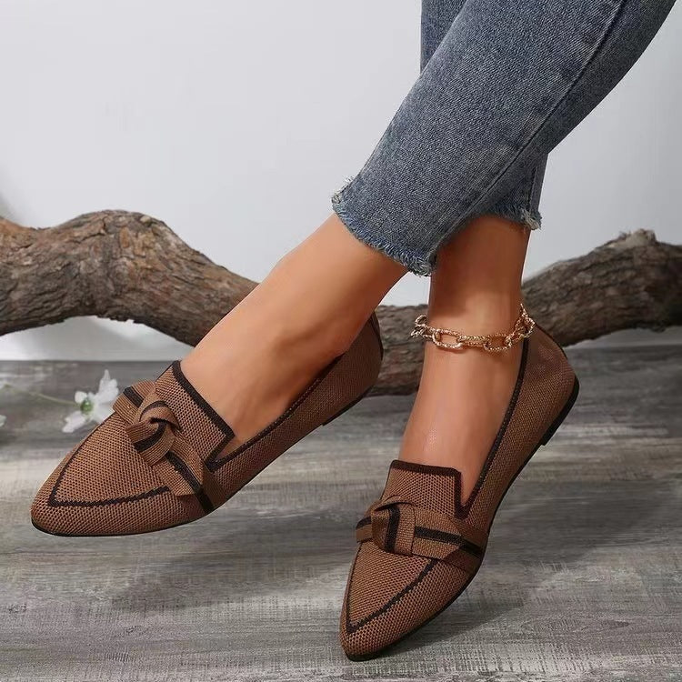 LP | Moda a punta con fiocco scarpe piatte