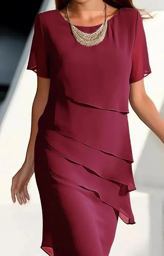 LP | Abito midi in chiffon a strati