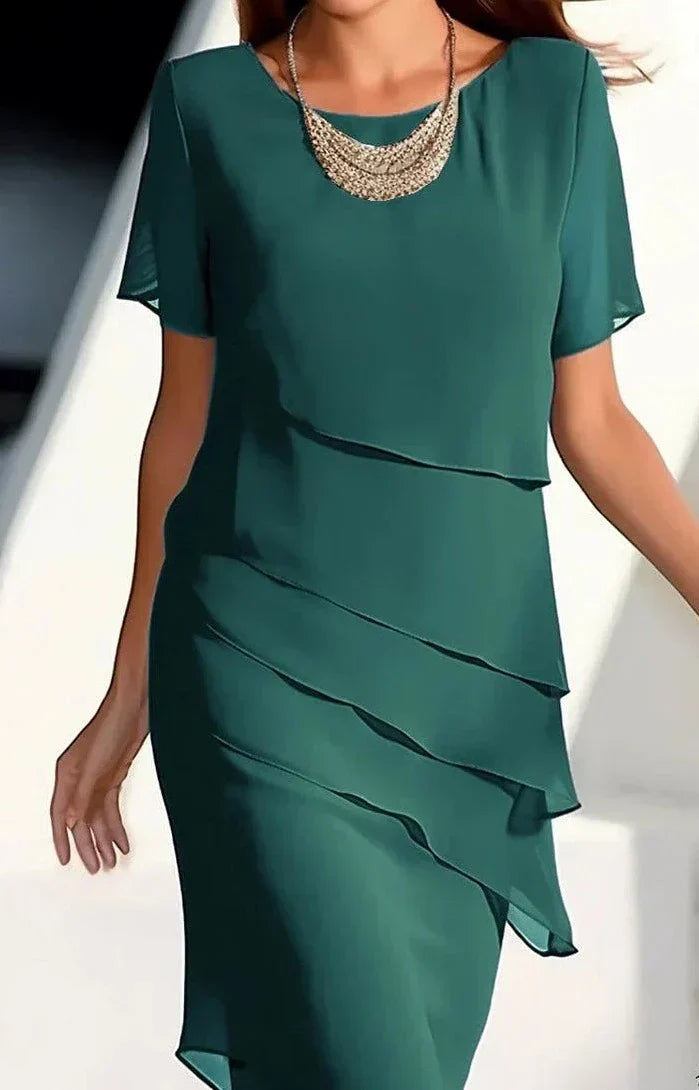 LP | Abito midi in chiffon a strati