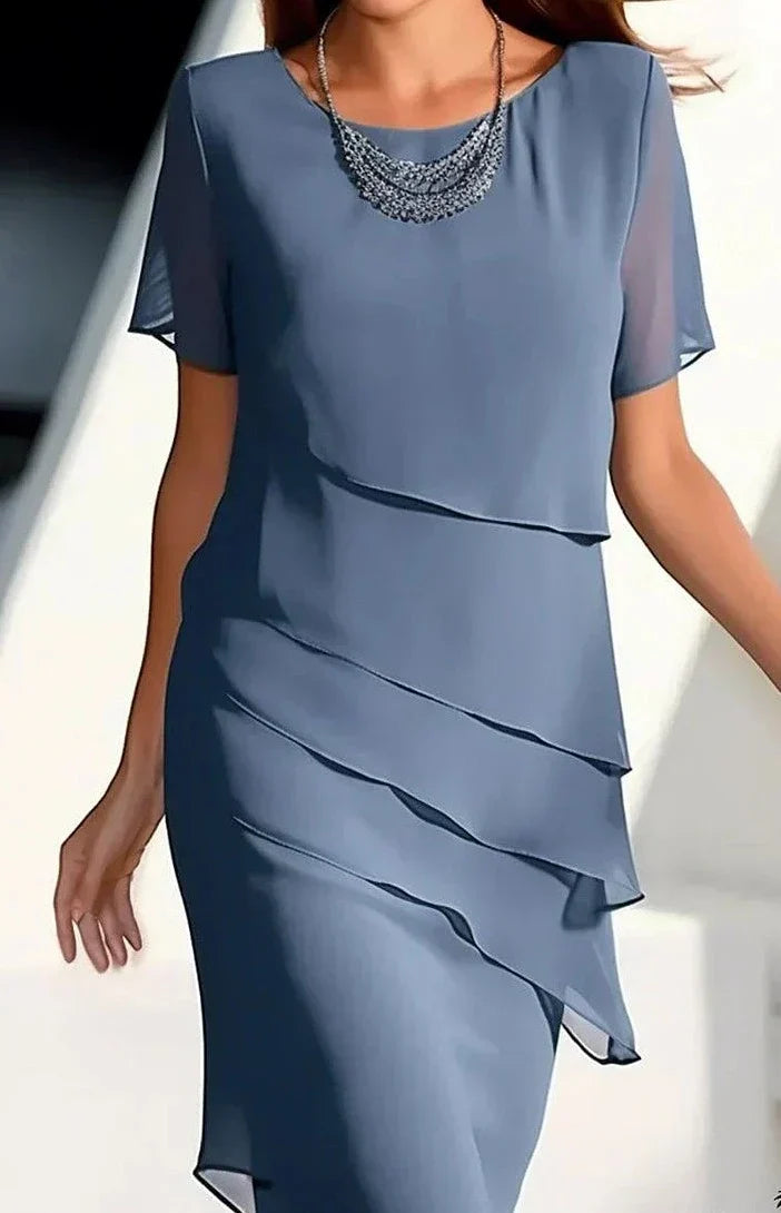 LP | Abito midi in chiffon a strati