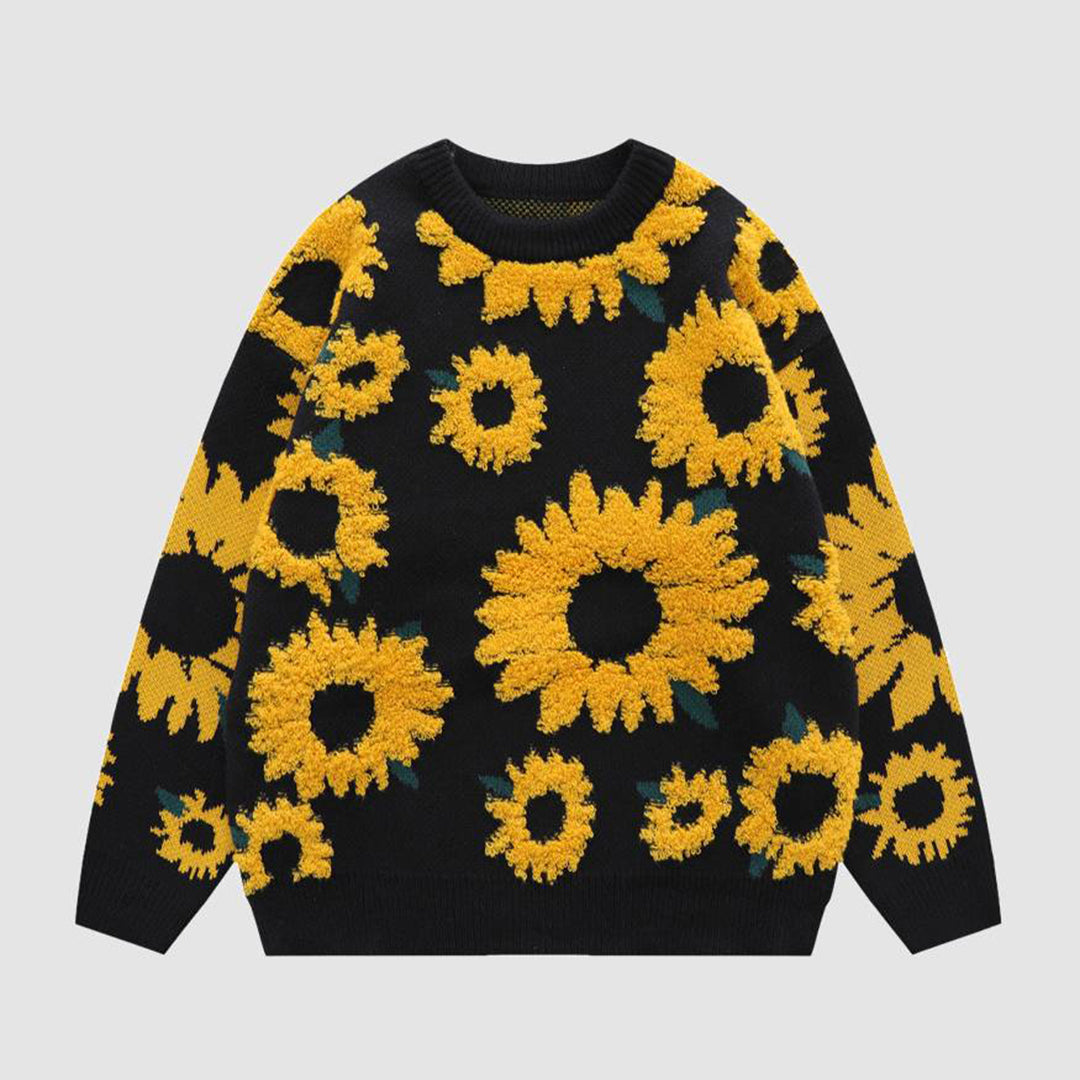 LP ®| Maglia elegante e accogliente con design a girasole