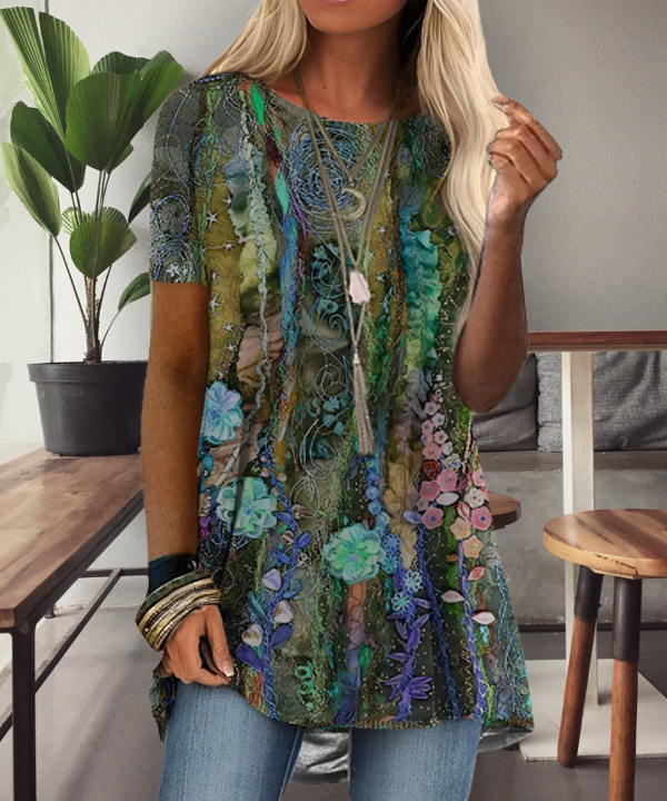 LP | Camicia stampata di ispirazione bohémienne