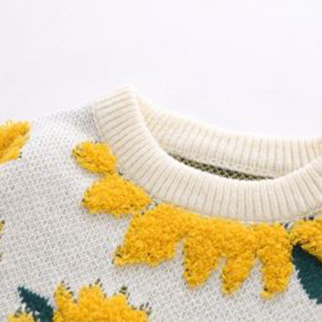 LP ®| Maglia elegante e accogliente con design a girasole
