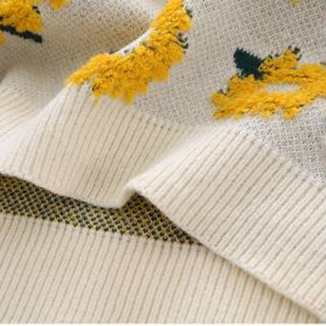 LP ®| Maglia elegante e accogliente con design a girasole