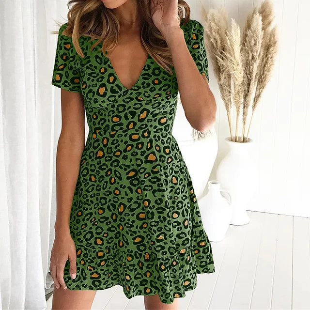 LP | Abito elegante con stampa leopardata