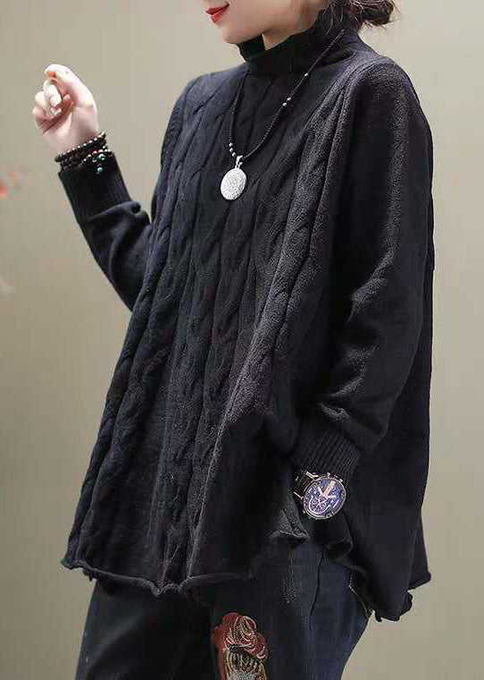 LP | Elegante maglione a collo alto in maglia a cavi