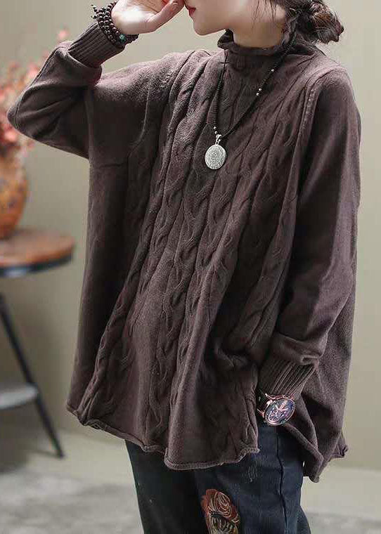 LP | Elegante maglione a collo alto in maglia a cavi