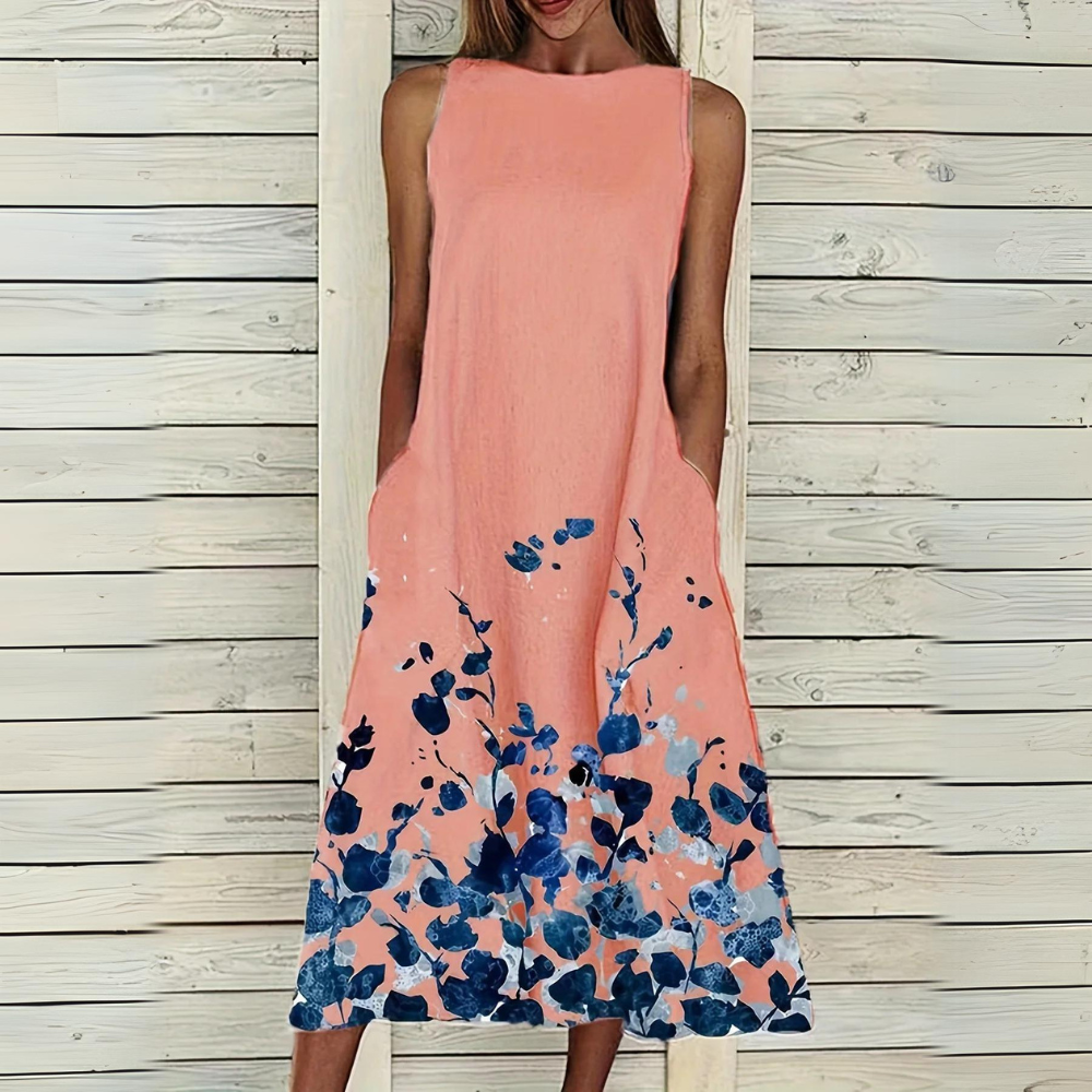LP | Abito elegante senza maniche con stampa floreale