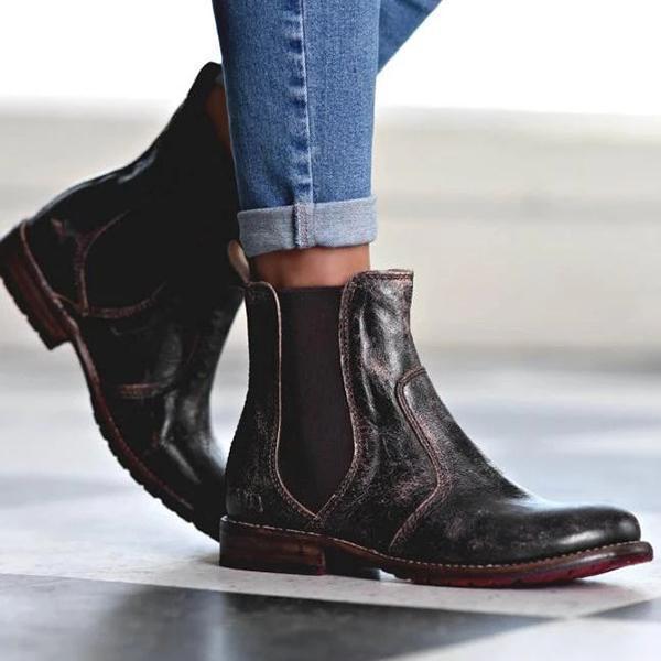 LP | Stivaletti da donna in pelle stile vintage