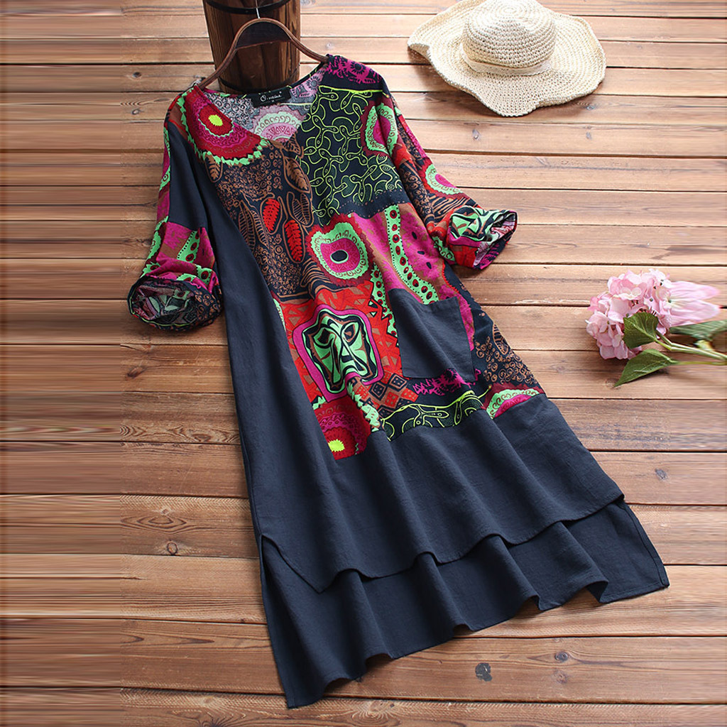 LP | Abito elegante con stampa mandala
