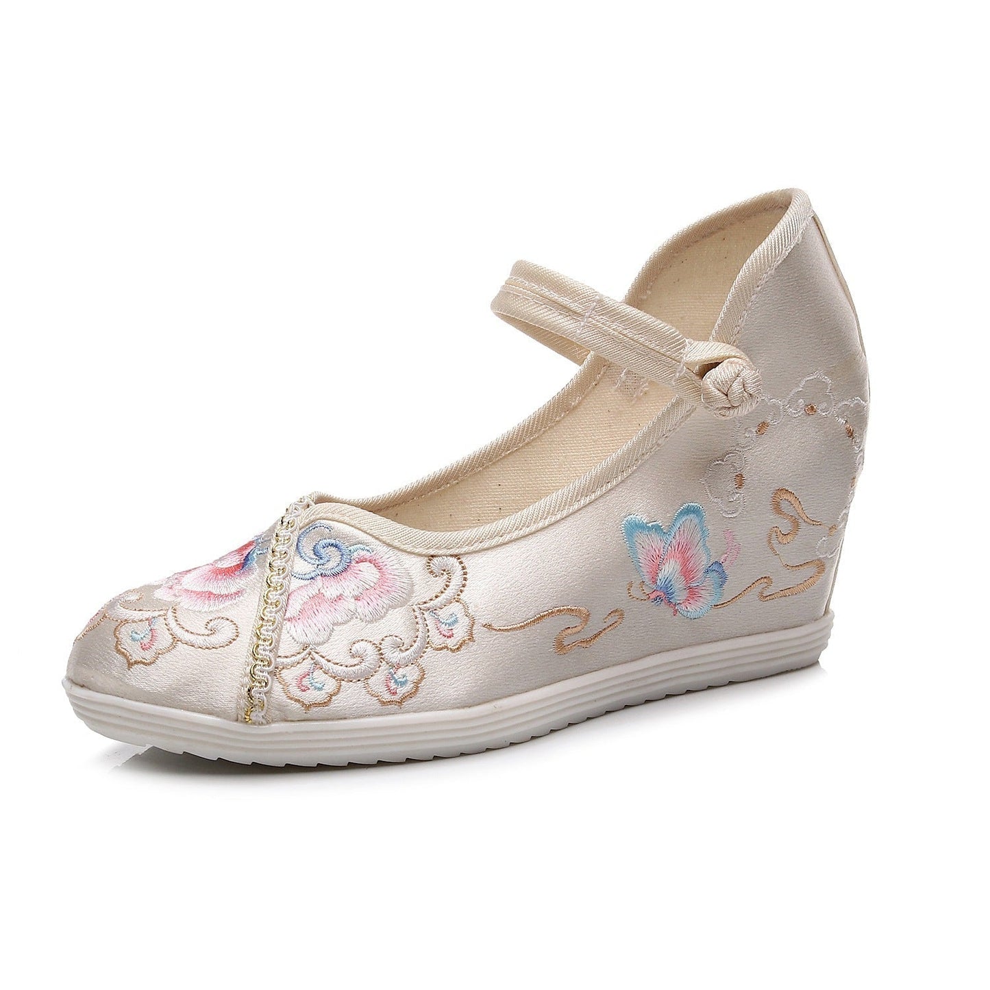 LP | Scarpe eleganti con zeppa ricamata