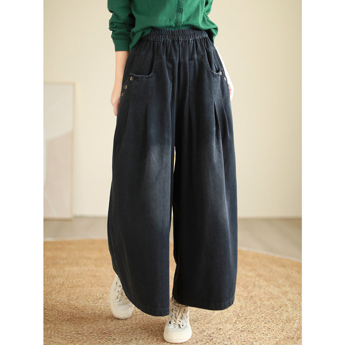 LP | Pantaloni larghi semplici e traspiranti