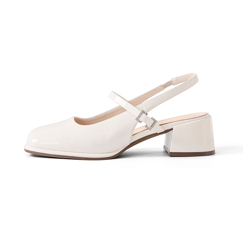 LP a blocco con fibbie in finto cuoio da donna LD |