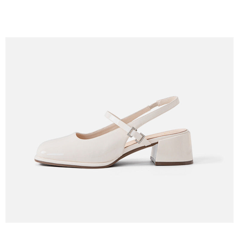 LP a blocco con fibbie in finto cuoio da donna LD |