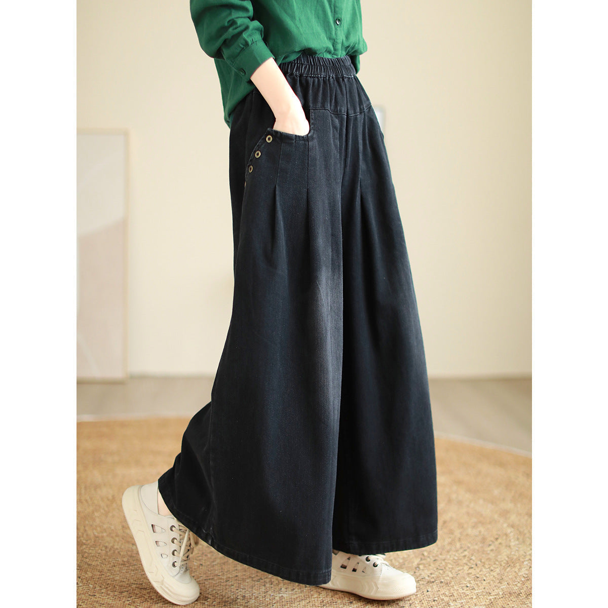 LP | Pantaloni larghi semplici e traspiranti