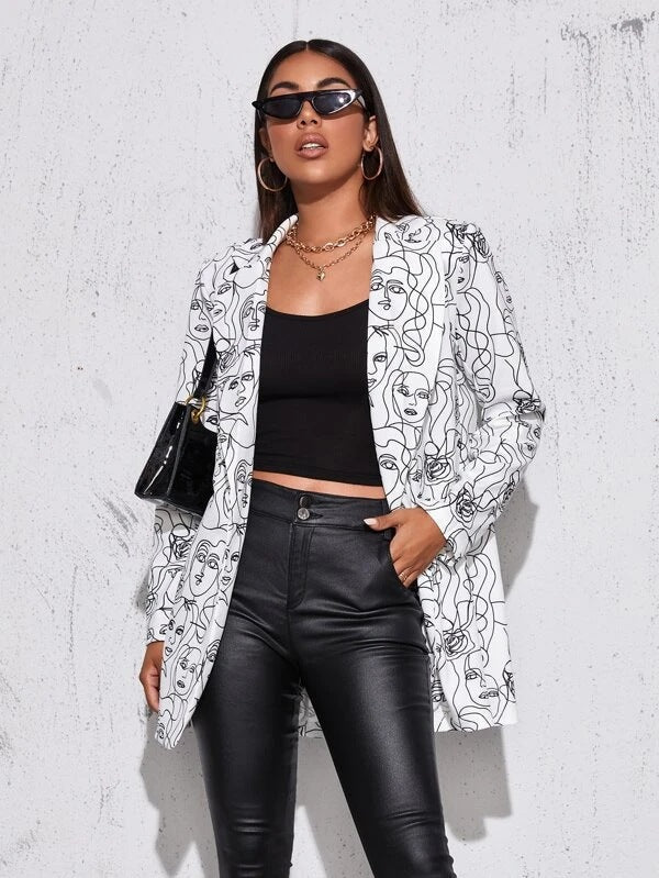 LP | Blazer con stampa artistica per donna