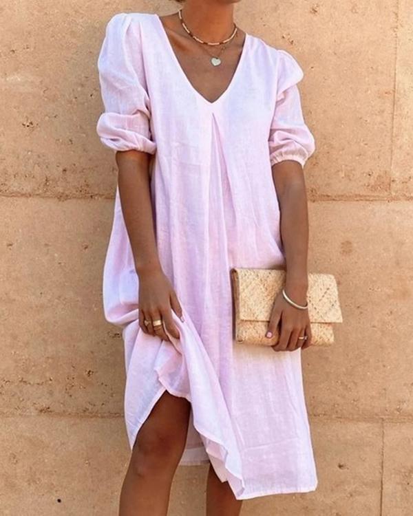 LP | Abito boho vintage con maniche a 3/4