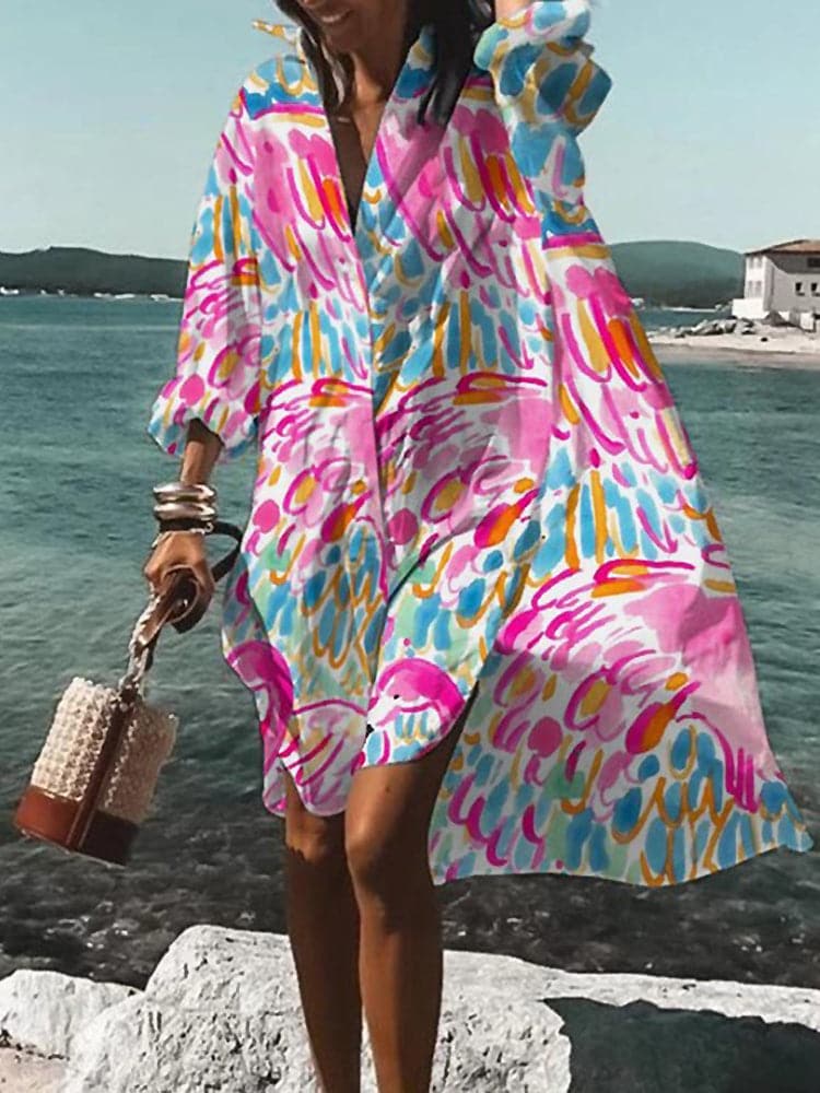 LP | Abito colorato e largo con motivi estivi