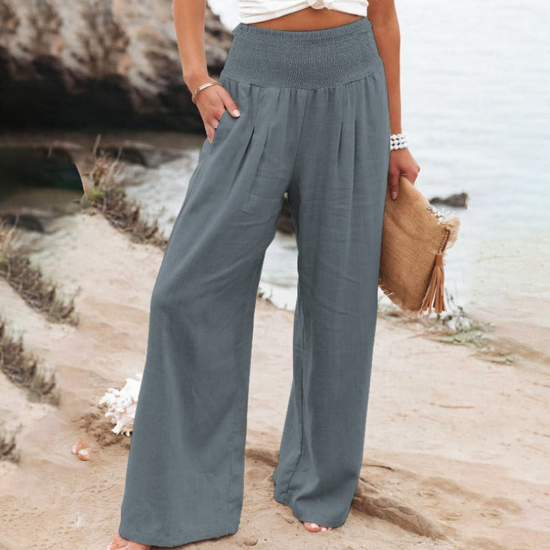 LP | Pantaloni a gamba larga e vita alta