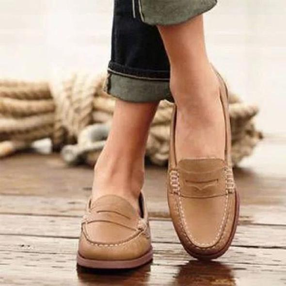 LP | Womens Causal Flats Oxfords Slip On Round Toe Loafers