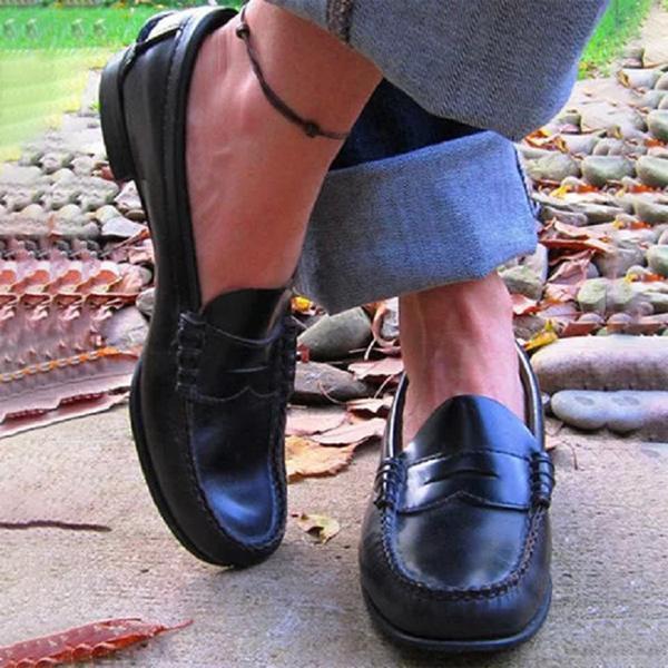 LP | Womens Causal Flats Oxfords Slip On Round Toe Loafers