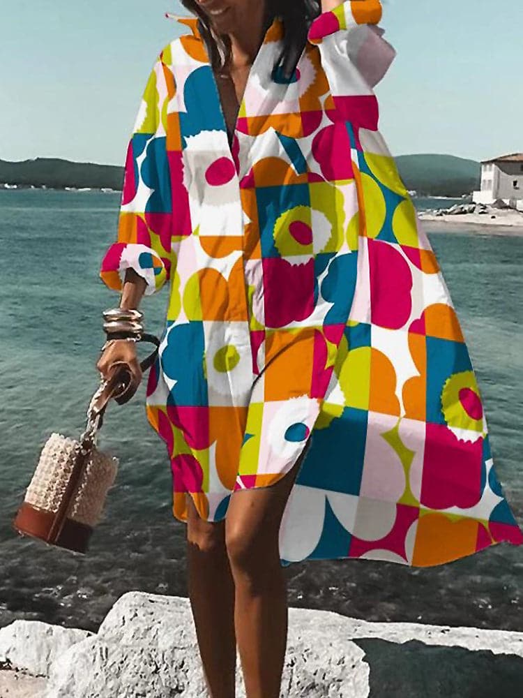 LP | Abito colorato e largo con motivi estivi
