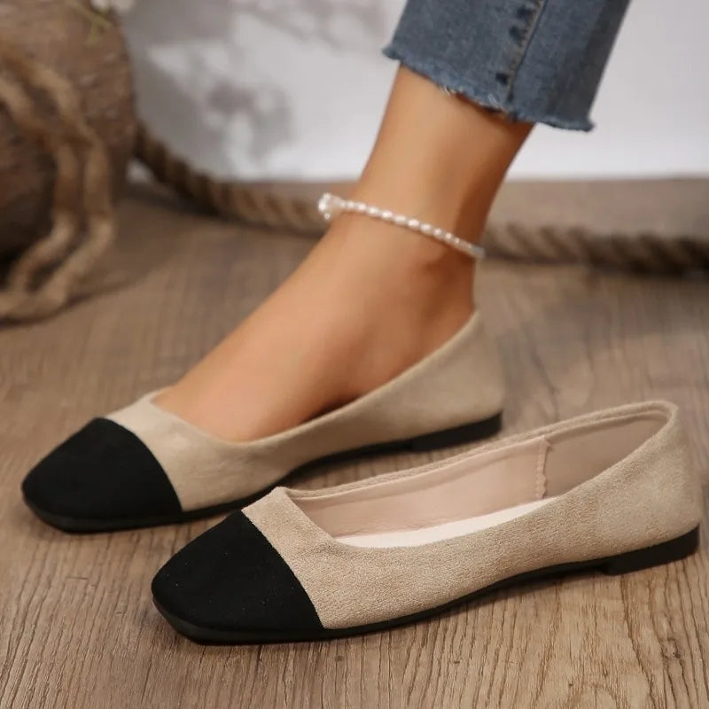 LP | Ballerine bicolore con punta quadrata per le donne