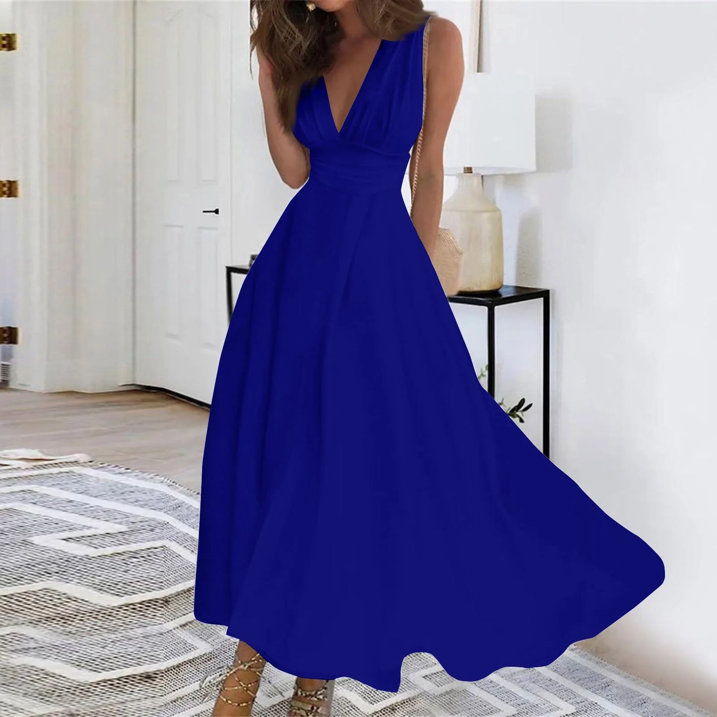 LP | Vestito casual da donna Swing Dress A Line Dress Floral Fashion Streetwear Outdoor Daily Date Print Sleeveless V Neck Dress