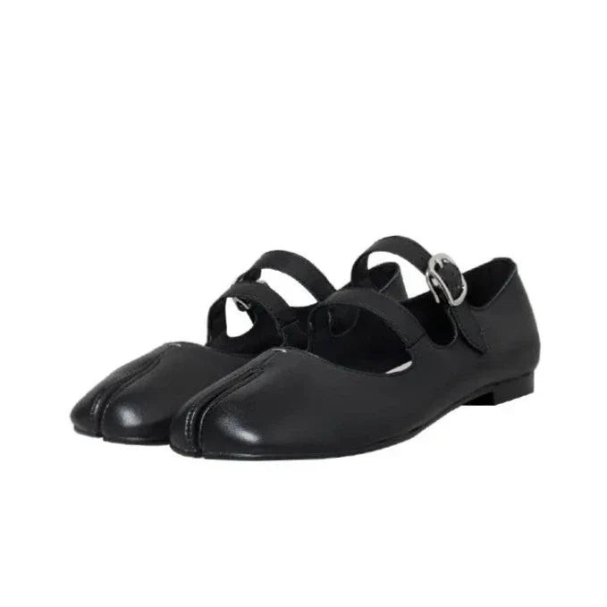 LP | Ballerine in pelle con punta spaccata