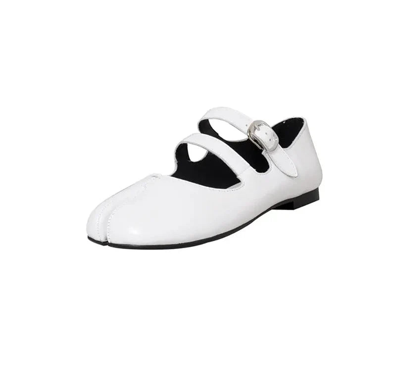 LP | Ballerine in pelle con punta spaccata