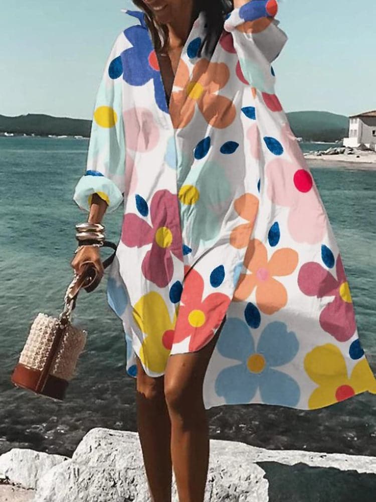 LP | Abito colorato e largo con motivi estivi