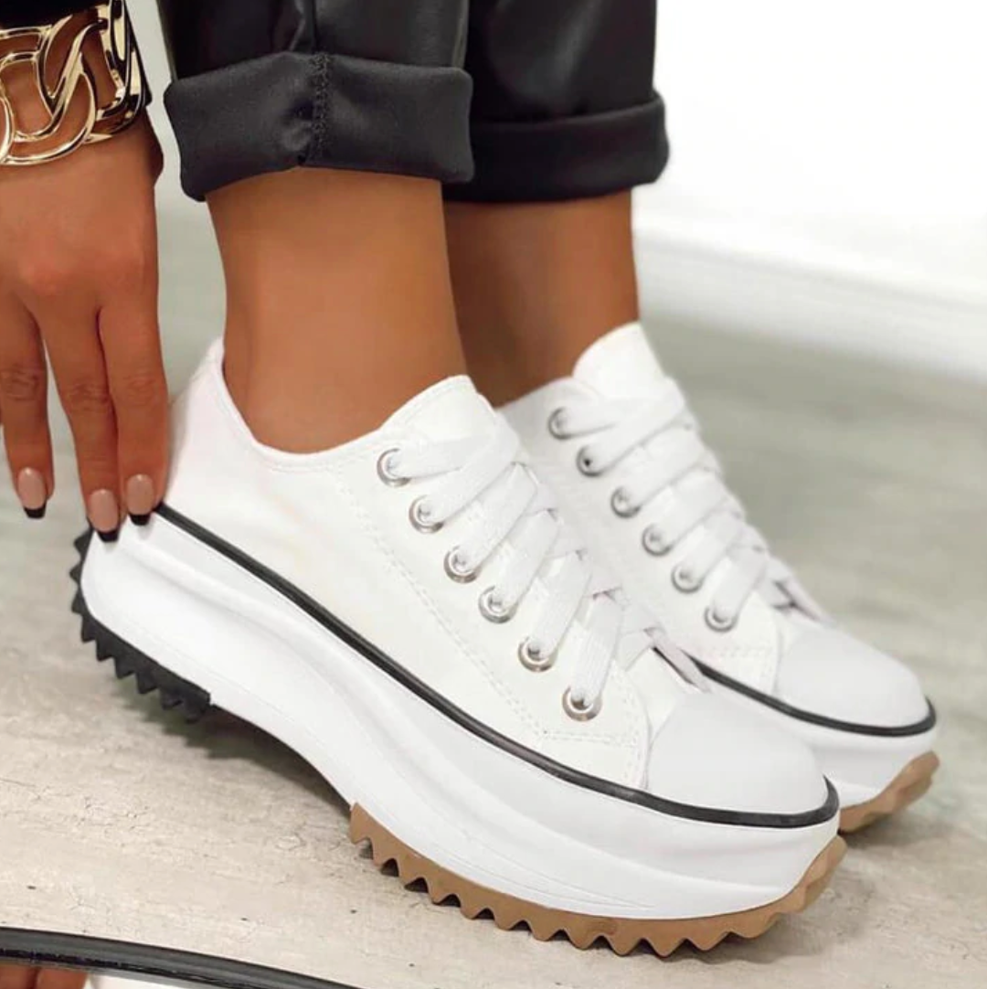 LP | Sneaker stringata con plateau in pelle