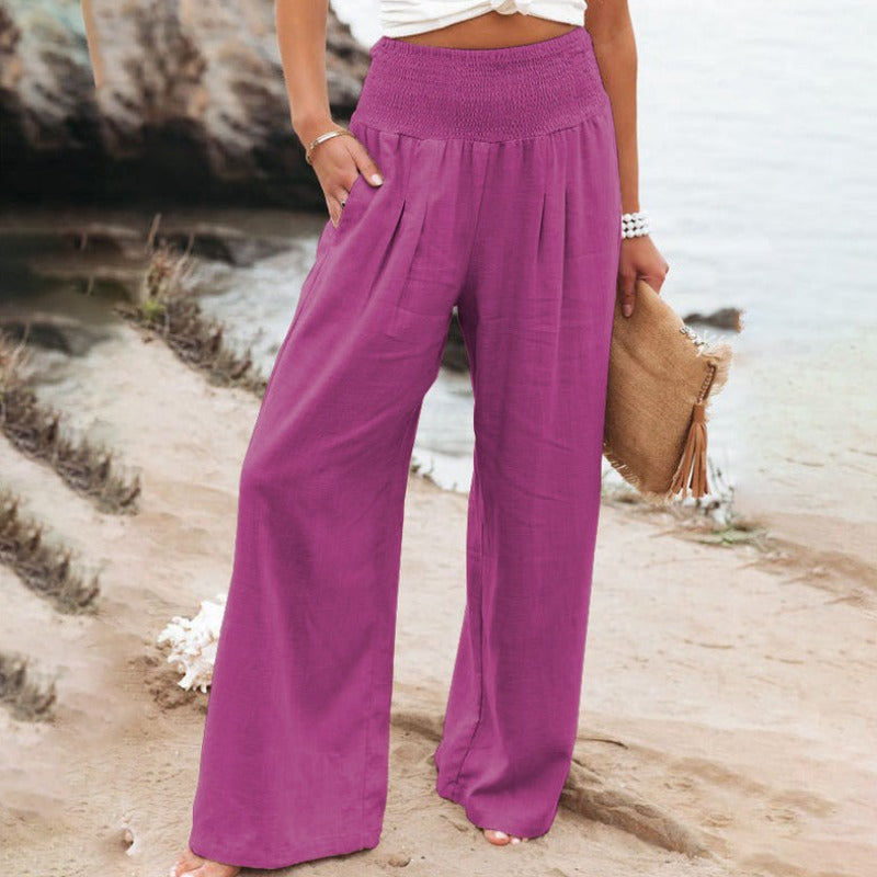 LP | Pantaloni a gamba larga e vita alta
