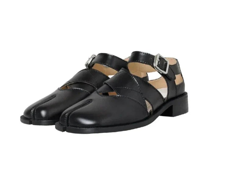 LP | Ballerine in pelle con punta spaccata