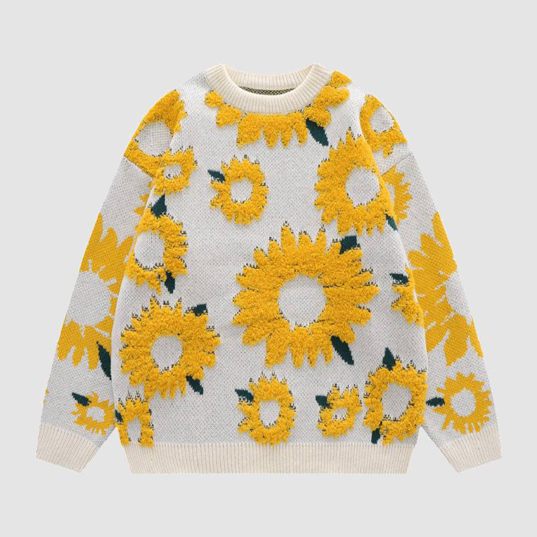 LP ®| Maglia elegante e accogliente con design a girasole