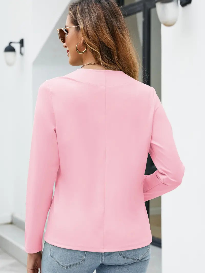 LP | blazer casual a maniche lunghe, aperto sul davanti