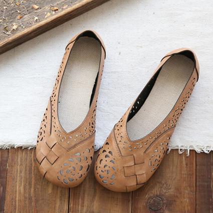 LP | Womens Plaid Pattern Mesh Flats Bambola Scarpe