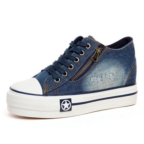 LP con zeppa in denim da donna LD |