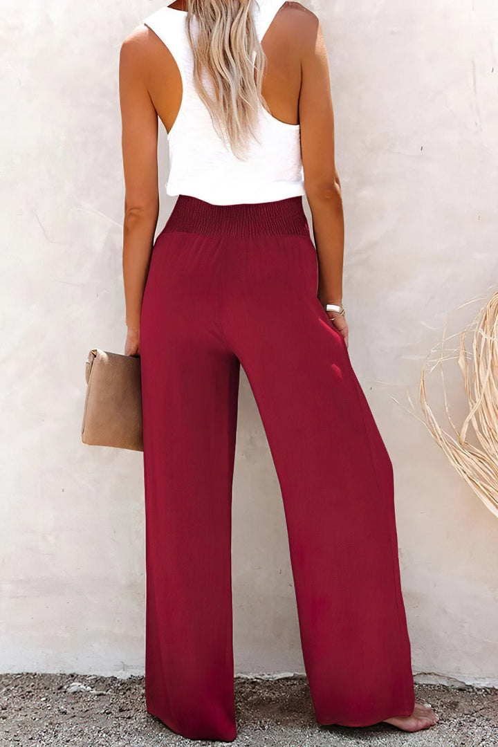 LP | Pantaloni a vita alta in lino
