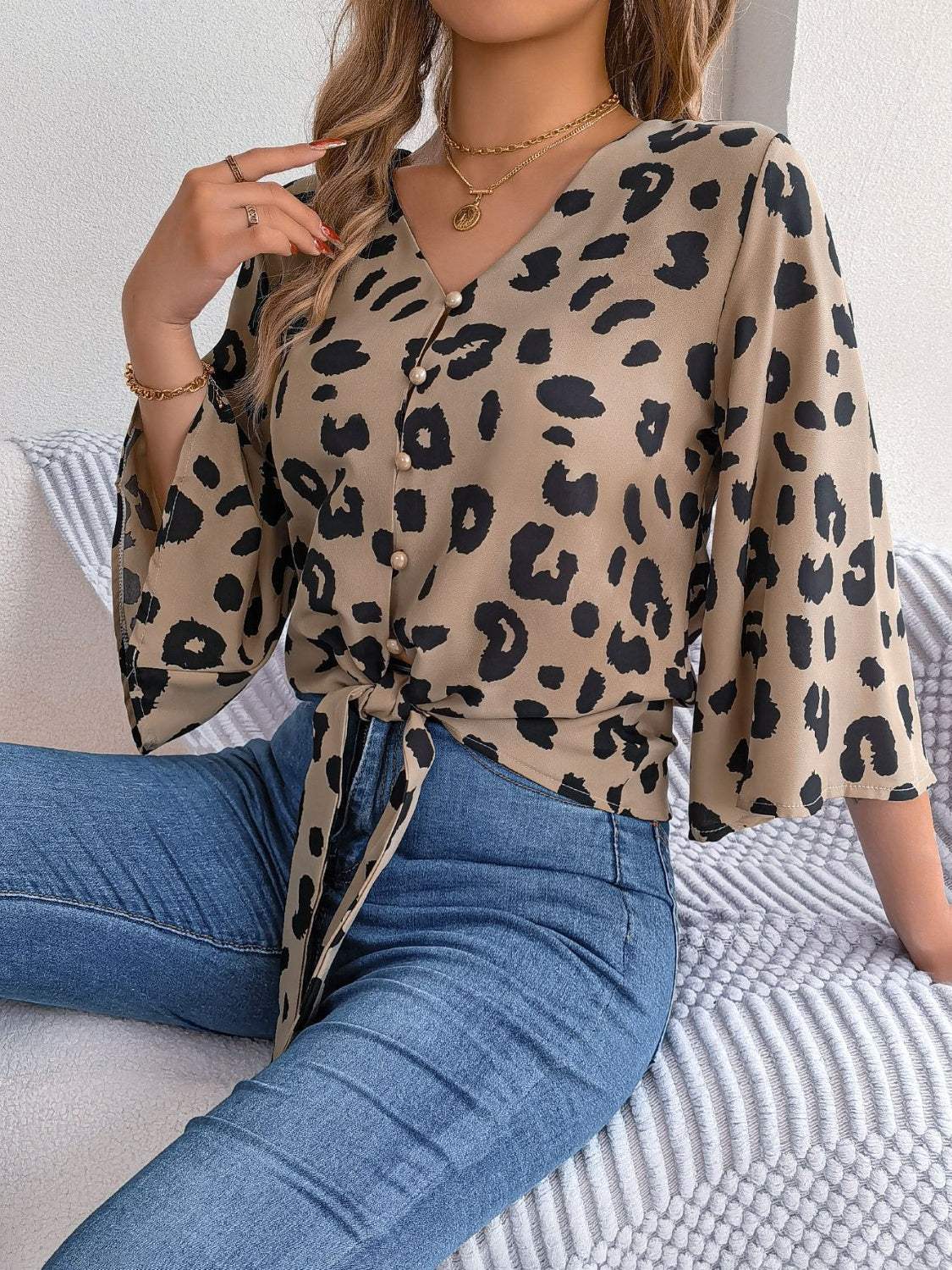 LP | Camicetta da donna con stampa animalier