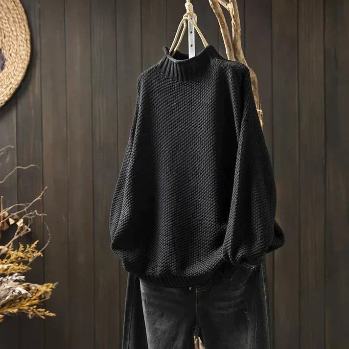 LP | Maglia con scollo a tartaruga in maglia grossa