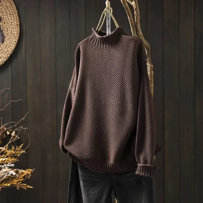 LP | Maglia con scollo a tartaruga in maglia grossa