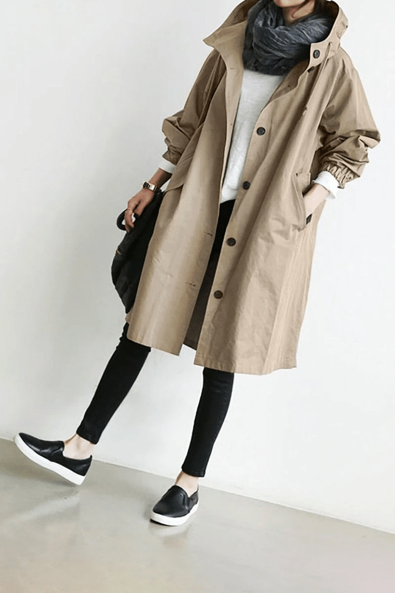 LP | Trench elegante, monocolore e largo
