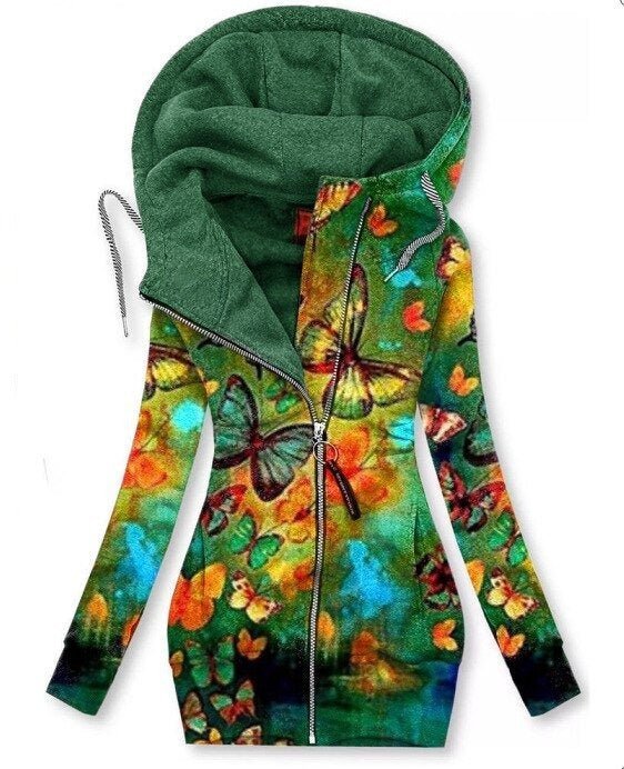 LP | Felpa con cappuccio asimmetrico con zip Artistic